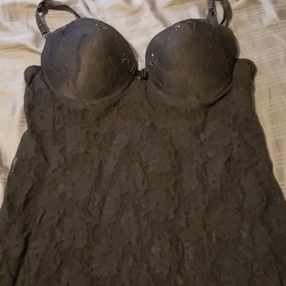 Black lace lingerie